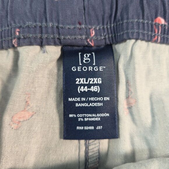 George Above The Knee Stretch Jogger Pull On Shorts Men's 2XL 44/46 Flamingo NWT - Picture 6 of 6
